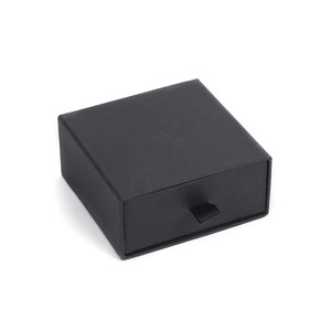 Boîte d'emballage de bijoux minimaliste de luxe multi-tailles avec logo personnalisé, tiroir coulissant et ruban pour collier, bracelet, bague, boucles d'oreilles - Product Image 5