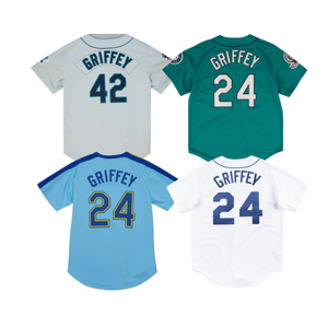 Camisetas de Béisbol Americanas al por Mayor, Estilo Clásico, Cosidas, Baratas, de Seattle # 24 <span class=keywords><strong>Ken</strong></span> Griffey Jr. - Product Image 3
