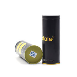 Matte Black Color Metal Tins 50g Tea Sugar Storage Container Can