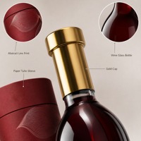 Emballage en tube cylindrique en papier kraft recyclable de luxe avec logo personnalisé pour le vin, la bière et les spiritueux