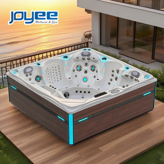 JOYEE Large Outdoor Best Design Hot Tub 5 Seats Jacuzzis Modern Whirlpool Spa Pool Acrylic Massage Tub for Hotel Garden Use