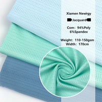 Tissu en maille à œillets en polyester, tissu jacquard en maille, jersey pour vêtements de sport