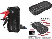Démarreur de Voiture 12V 22000mAh à Pic 2000A, Batterie Externe QC3.0 30W avec Écran Numérique LED, Certifié CE pour Camions, VUS et Urgences