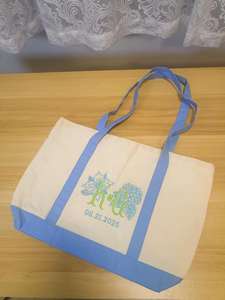 Sac en toile personnalisé, sac fourre-tout en toile de coton réutilisable, sac de shopping en toile pour femmes avec logo - Product Image 3