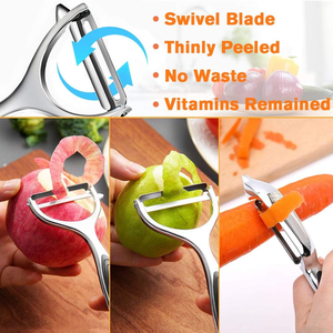 Éplucheur de fruits et légumes manuel écologique en plastique PP et acier inoxydable pour pommes de terre – Nouveauté ! - Product Image 4