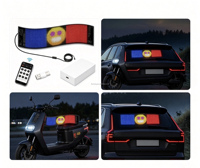Panneau LED RGB flexible DIY, matrice programmable, éclairage artistique, affichage décoratif, contrôle par application pour vitre arrière de voiture, camion, SUV