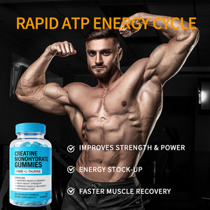 Complément pré-entraînement à marque privée OEM, pilules pour la croissance musculaire, gommes à la créatine 5000 mg, créatine monohydrate à force maximale - Product Image 3