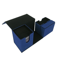 Boîte de rangement magnétique en cuir pour cartes de jeu, boîtes à cartes à bascule pour cartes à collectionner de taille standard, cartes de tarot