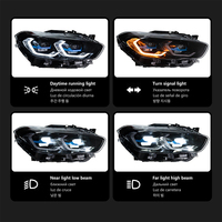 Pour BMW Série 1 F20 2015-2018, mise à niveau des phares vers des phares laser M4, LED bicolores, œil doré