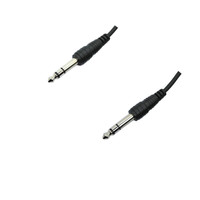 Kabel gitar Stereo TRS 1/4mm pria, kabel gitar Stereo TRS Mono berpelindung fleksibel Audio 6.35 inci Male to Male