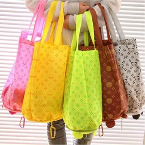 Sac fourre-tout pliable à fermeture éclair motif dessin animé pour supermarché, sac de courses réutilisable et pliable en gros - Product Image 3