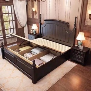 Cadre de lit King Size moderne de luxe en velours gris avec tête de lit capitonnée à volants, meuble de <span class=keywords><strong>chambre</strong></span> à coucher, lit plateforme double ou simple, Royaume-Uni - Product Image 3