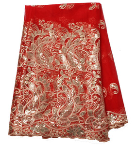 Vestido africano europeo y americano bordado de lentejuelas vestido de banquete de 3 colores accesorios de tela de moda encaje de encaje - Product Image 5
