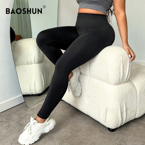 กางเกงโยคะเอวสูงไซส์พิเศษสำหรับเล่นกีฬาฟิตเนสกางเกงยกสะโพกน้ำหนัก180ปอนด์ไม่มีนโยบายการแลกเปลี่ยนคืน - Product Image 2