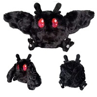 Peluche personnalisée Mothman Cryptide Ailé, Grandes Yeux Rouges, Poupée en Peluche Super Douce Remplie de Coton PP, Unisexe, à partir de 8 ans