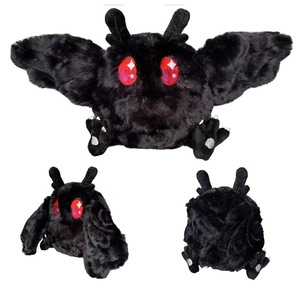 Peluche personnalisée <span class=keywords><strong>Mothman</strong></span> Cryptide Ailé, Grandes Yeux Rouges, Poupée en Peluche Super Douce Remplie de Coton PP, Unisexe, à partir de 8 ans - Product Image 1