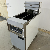 Friteuse électrique commerciale avec panier à levage automatique et système de filtration d'huile, équipement de cuisine pour restaurant, fournisseur