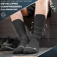 Chaussettes d'équipage ventilées en maille éponge de coton pour l'extérieur Chaussettes de performance confortables anti-ampoules