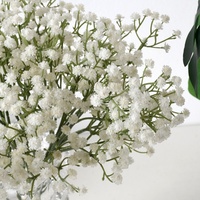 Gypsophile artificielle de haute qualité, toucher réel, en plastique souple, blanc, pour décoration de mariage