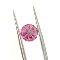 Moissanite synthétique de laboratoire, taille brillant, pierre libre 6,5 mm, couleur DEF GH, effet optique de jeu de couleurs/feu, certifiée tierce partie