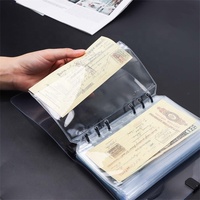 Pochettes Zippées Transparentes en PVC A5 A6 A7 A8 sans Curseur, pour Classeur à Feuillets Mobiles, Enveloppe de Rangement pour Argent Liquide et Organisation, Sacs de Stockage Zippés
