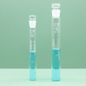 Tubes colorimétriques en verre Huida 10 ml 25 ml, tubes à essai de laboratoire à fond plat avec bouchon - Product Image 2