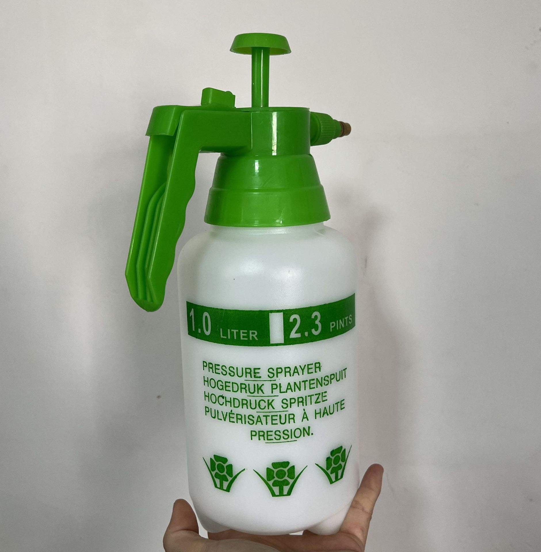 1l white green pe thick bottle [20 pieces/box]