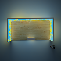Cadre portable pliable en aluminium pour toile tendue LED, avec boîte à lumière SEG rétroéclairée pour exposition et salon professionnel
