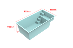 Customized Small <strong>Rectangular</strong> <strong>Swimming</strong> <strong>Pool</strong> with Step Design, Courtyard Landscape <strong>Pool</strong>, Family Outdoor Playing <strong>Pool</strong> - Product Image 5