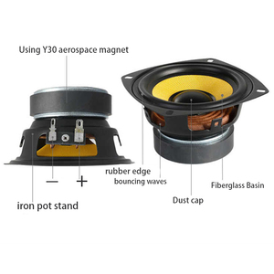 Unidad de altavoces de rango completo de 4 pulgadas, Tweeter de 30-80W, Woofer de rango medio, Audio doméstico, bajo, fiebre, Hifi amplificador de sonido de música, Unidad de altavoces - Product Image 5
