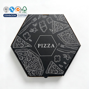 Boîte à <span class=keywords><strong>pizza</strong></span> hexagonale pliable, écologique, recyclable et adaptée aux aliments, boîte d'emballage pour <span class=keywords><strong>pizza</strong></span> en carton ondulé avec impression personnalisée de la marque - Product Image 4