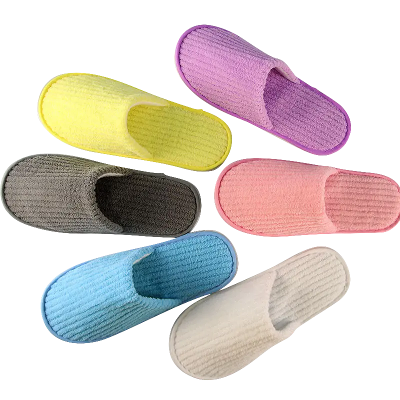 Hot sales cotton hotel slippers indoor high quality disposableslipper customized logo Hotel amenities