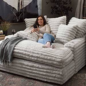 Sofá Modular Reclinable de Corduroy Cuadrado Moderno, Cama Perezosa con Estructura de Madera Sólida, Esponja de Lujo Comprimida al Vacío para Villa/Apartamento - Product Image 1