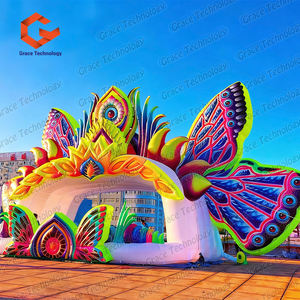 Scène extérieure gonflable, décoration de fond de scène DJ en forme de papillon, tente gonflable en forme de papillon pour les festivals de musique - Product Image 2