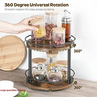Étagère à épices rotative moderne à 3 niveaux, écologique, en acier inoxydable, pour comptoir de cuisine, design multi-niveaux
