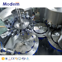Ligne de remplissage automatique d'eau pure en bouteille avec moteur, haute productivité, combinant rinçage de bouteilles, remplissage de liquide et scellage de bouchons