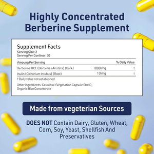 Suplemento de Berberina Natural de Alta Pureza para Adultos, Marca Privada OEM/ODM, para el Control de la Energía y Apoyo a la Salud, Cápsulas de Berberina - Product Image 6