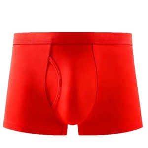 Calzoncillos Bóxer de Algodón Puro para <span class=keywords><strong>Hombre</strong></span>, Corte Medio, Transpirables, Absorbentes de Sudor, Moldeadores, Color Sólido, Tejido Sin Costuras, <span class=keywords><strong>AliExpress</strong></span> - Product Image 5