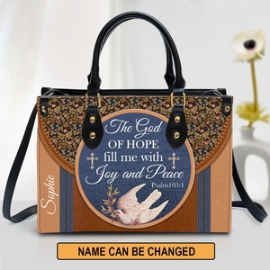 El Dios de la Esperanza Llena Mi Alma de Alegría y Paz, Hermosa Bolsa de Cuero Personalizada con Paloma para Mujer, Bolsos Cruzados de Moda, Regalos - Product Image 2