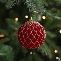 Boules de Noël en flocage de luxe, décorations d'arbre, fabrication directe en usine, OEM, ornements en plastique, décorations de boules de Noël