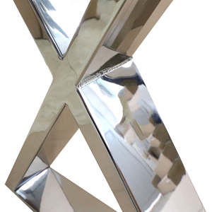 على شكل حرف U شبه منحرف على شكل X غير قابل للصدأ ، قاعدة طاولة ، إطار طاولة مصنوع من المعدن للطاولة - Product Image 3