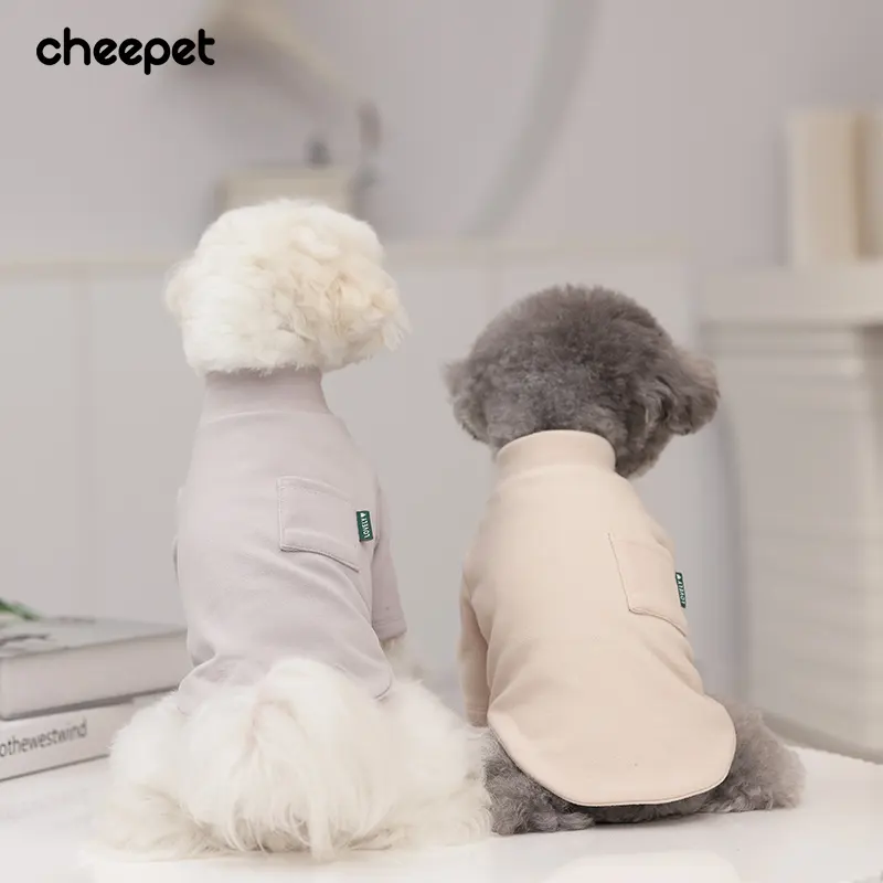 2022最高のペット用品犬ドラロンウォームセーター犬服子犬スウェットシャツポケット付きペット用セーター