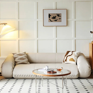 ATUNUS Mobili da Soggiorno Divano Letto Pieghevole <span class=keywords><strong>Giovannetti</strong></span> a Forma di Kayak Divano Reclinabile e Trasformabile in Pelle - Product Image 4