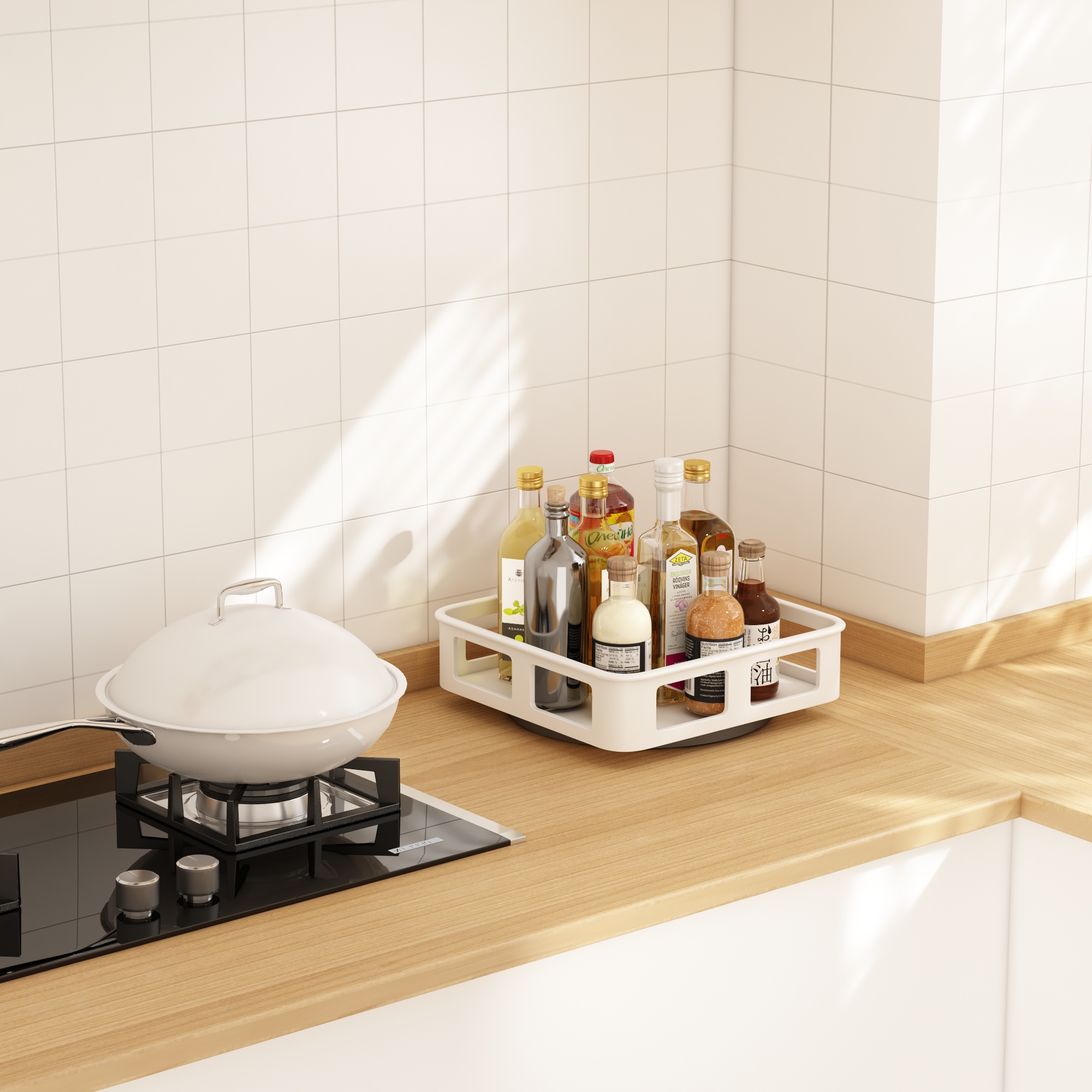 1 strato quadrato bianco