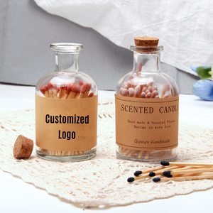 Allumettes de sécurité en bois avec logo <span class=keywords><strong>personnalisé</strong></span>, flacon en verre de luxe, allumettes avec bouchon, étiquette privée, allumettes pour bougies, cigares et spas - Product Image 5