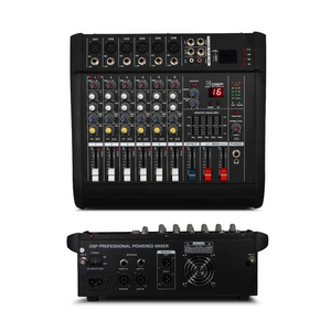 Console de mixage audio professionnelle 6 canaux avec amplificateur intégré 300W, 2 micros sans fil, contrôleur <span class=keywords><strong>DJ</strong></span> et console musicale - Product Image 2