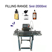 Machine de remplissage automatique de table pour bouteilles de liquides de 5 à 2000 ml, idéale pour les applications cosmétiques et les boissons