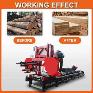 Tự động thủy lực ban nhạc cưa gỗ cắt cưa máy cho rừng chế biến gỗ ngang <span class=keywords><strong>bandsaw</strong></span> Mill với động cơ xăng - Product Image 4