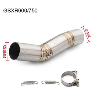 <span class=keywords><strong>GSXR</strong></span> 600 <span class=keywords><strong>750</strong></span> K6/7/8/9/10/11/12/13/14/15 Tuyau de liaison intermédiaire d'échappement de moto à enfiler 51mm, adaptateur de section d'échappement pour silencieux - Product Image 5