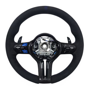 พวงมาลัยหุ้มหนังกลับรุ่นใหม่สำหรับรถยนต์ BMW F10 F30 F90 F01 F02 F12 F13 F90 ซีรีส์ 3 4 5 - Product Image 1